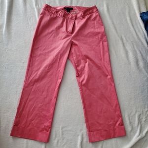 The Limited Pink Salmon Coral Womens Cuffed Cotton Dress Pants size 8